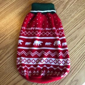Red and green Dog sweater